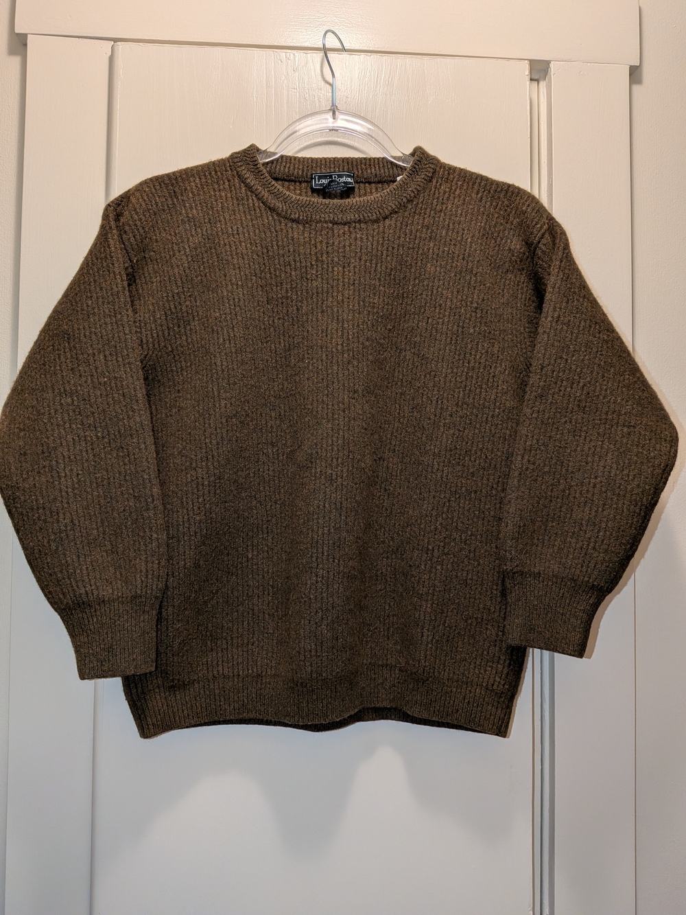 Vintage Louis Boston 100% Cashmere Sweater Made in Italy Brown M/L